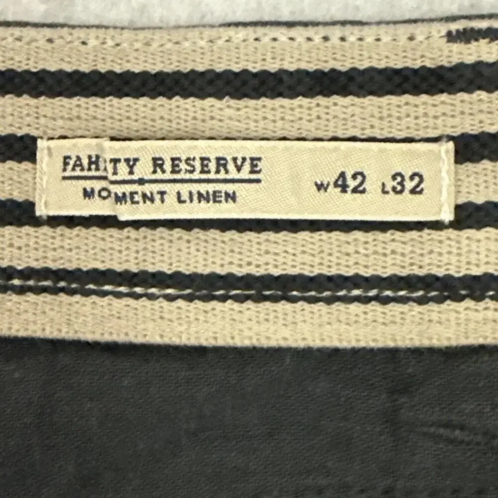 Faherty Pants Mens 42x32 Gray Reserve Movement Linen Blend 5 Pocket Golf Chinos